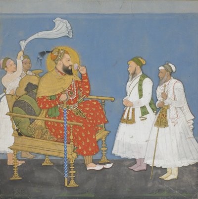 Muhammad Adil Shah II mit Höflingen und Begleitern von Indian School