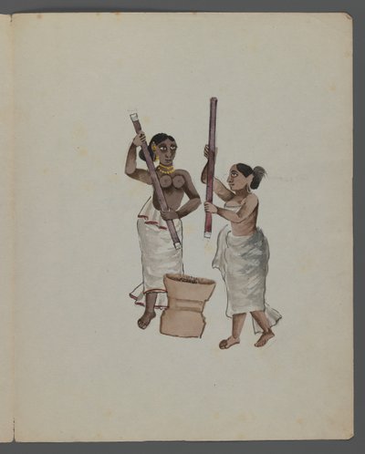 Eine von neun Bildern, die Inder in verschiedenen Berufen zeigen von Indian School