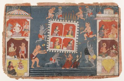 Seite aus einer verstreuten Bhagavata Purana-Serie, ca. 1610-1650 von Indian School