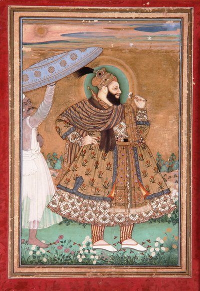 Porträt von Sultan Abul Hasan von Golconda, stehend von Indian School