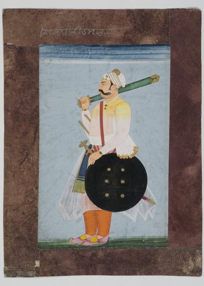 Porträt des Rathor-Häuptlings Ridmal, 1820 von Indian School