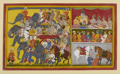 Rāma und Brüder reisen nach Ayodhyā, beraten sich mit Vibhīṣaṇa und einem Weisen von Indian School