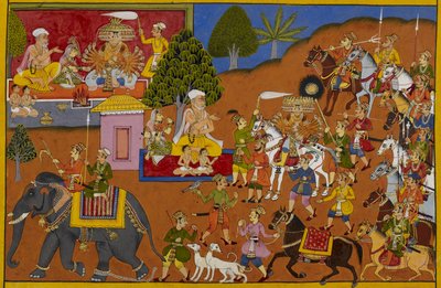 Rāvaṇa trifft den Weisen Maya und heiratet dessen Tochter Mandodarī von Indian School