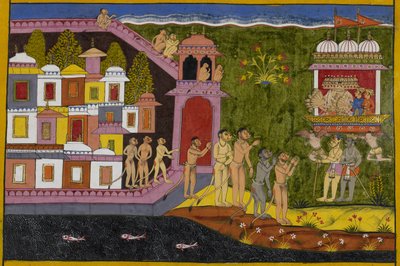 Ravana sucht Bali und erfährt, dass er am südlichen Ozean ist von Indian School