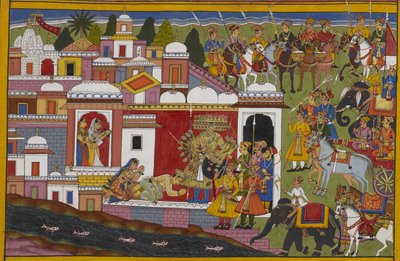 Ravana verschont Madhu auf Kumbhinasis Bitte und bildet ein Bündnis mit ihm gegen die Götter von Indian School