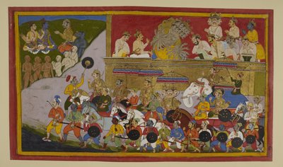 Ravanas Brüder und Söhne bereiten sich auf die Schlacht vor nach Kumbhakarnas Tod von Indian School