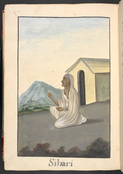 Shabari, eine Stammesfrau und Verehrerin von Rama von Indian School