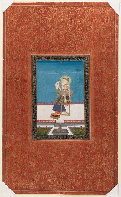 Shah Jahan mit einem Falken, 1875-1900 von Indian School