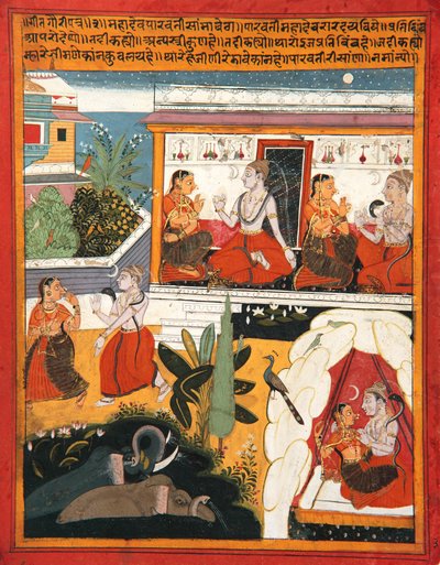 Shiva und Gauri, ca. 1640 von Indian School