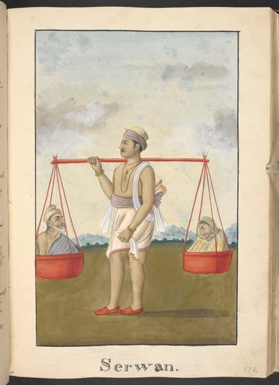 Shravana, der seine Eltern auf Pilgerreise trägt von Indian School