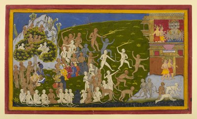 Spione Shuka und Sarana gefangen, berichten Ravana; Affen belästigen Lanka von Indian School