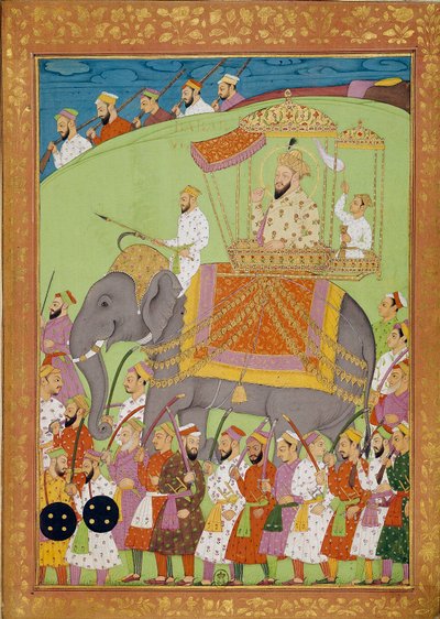 Sultan Babes auf einem Elefanten von Indian School