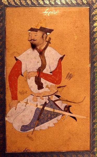 Turkomanischer Gefangener, aus dem großen Clive-Album, 16. Jahrhundert von Indian School