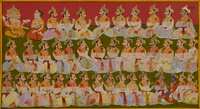 Vasistha erzählt die vollständige Genealogie der Ikshvaku-Dynastie von Indian School