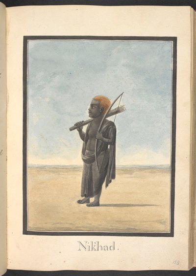 Viradha, ein menschenfressender Dämon, von Rama getroffen von Indian School