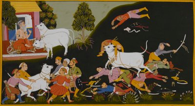 Vishvamitras Diener nehmen Shabala, aber sie entkommt und fragt Vasistha, warum er sie verlassen hat von Indian School
