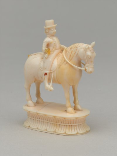 Weißer Springer, Schachfigur, Indien, ca. 1820 von Indian School