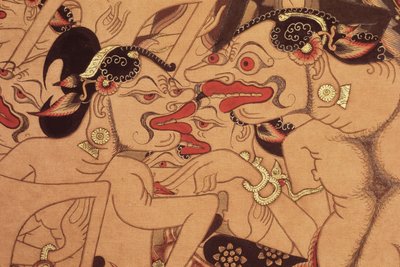 Detail einer Wayang Beber Rolle von Indonesian Indonesian