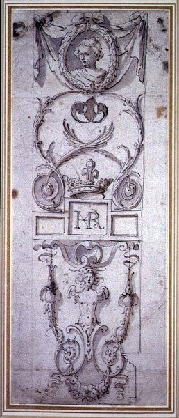 Entwurf für ein dekoratives Paneel von Inigo Jones