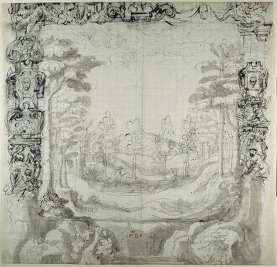 Proszenium und Jagdszene von Inigo Jones