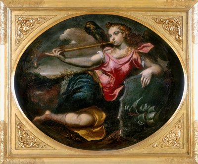 Ruhm, Werk von Ippolito Scarsella, auch bekannt als lo Scarsellino, aufbewahrt in der Galleria Estense in Modena von Ippolito Scarsella