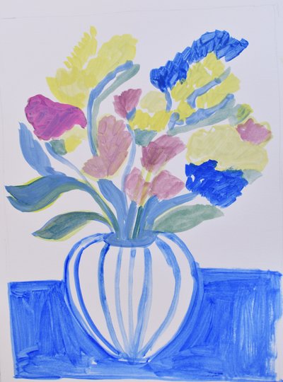 Lebhaftes Blumenstillleben von Iria Fernandez