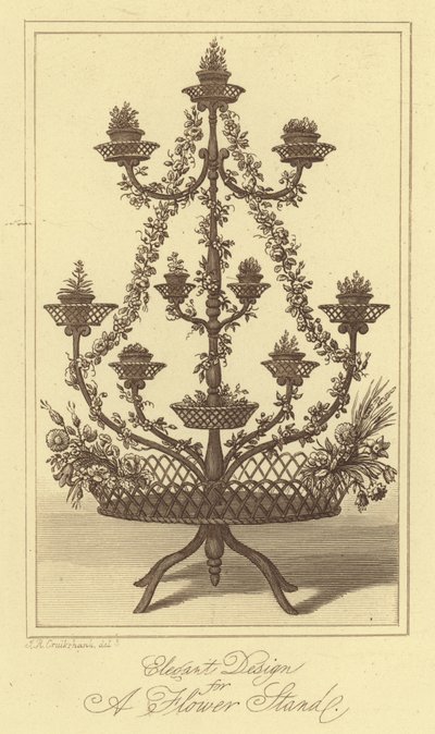 Elegantes Design für einen Blumenständer von Isaac (after) Cruikshank