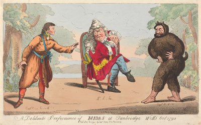 Eine Delitanti-Aufführung von Midas in Turnbridge Wells, Oktober 1792 von Isaac Cruikshank