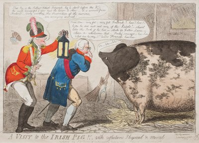 Ein Besuch beim irischen Schwein!! Mit physischen und moralischen Reflexionen von Isaac Cruikshank