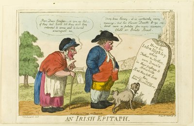 Ein irisches Epitaph von Isaac Cruikshank
