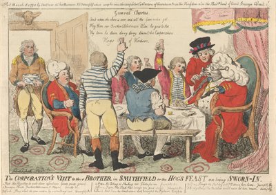 Der Besuch der Corporation bei ihrem Bruder in Smithfield oder das Schweinefest bei der Vereidigung von Isaac Cruikshank