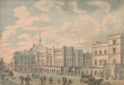 Ansicht der Häuser von Lords und Commons vom Old Palace Yard von Isaac Cruikshank