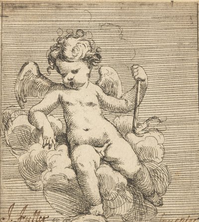 Putto, der eine Fackel hält von Isaac Fuller
