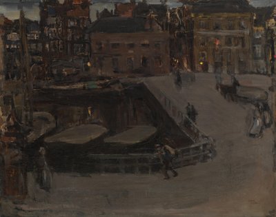 Damrak bei Abend von Isaac Israels
