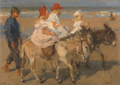 Eselreiten am Strand von Isaac Israels