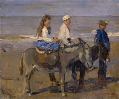Junge und Mädchen auf Eseln von Isaac Israels