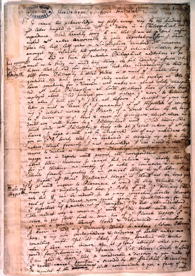 Brief von Isaac Newton, 28. November 1679 von Isaac Newton