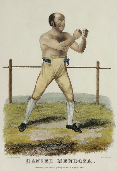 Daniel Mendoza, graviert von P. Roberts, veröffentlicht 1822 von Isaac Robert (after) Cruikshank