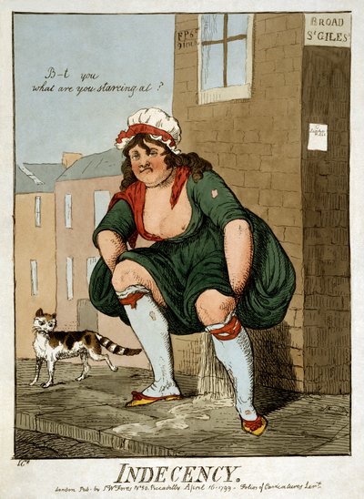 Unanständigkeit, 1799 von Isaac Robert Cruikshank
