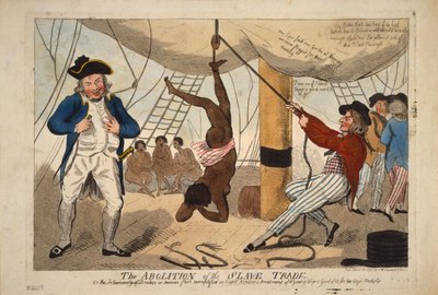 Die Abschaffung des Sklavenhandels oder die Unmenschlichkeit der Händler von Menschenfleisch, dargestellt in Captn von Isaac Robert Cruikshank