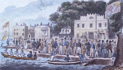 Die Promenade in Cowes, 1825 von Isaac Robert Cruikshank