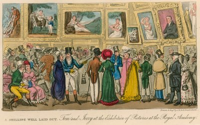 Ein gut ausgegebener Schilling: Tom und Jerry auf der Ausstellung der Bilder in der Royal Academy von Isaac, Robert and George Cruikshank