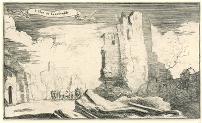 Das Schloss in Jaarsveld, zerstört von den Franzosen 1672 von Isaac Sorious