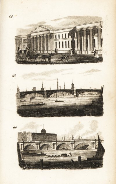 Das Hauptpostamt, Southwark Bridge und Waterloo Bridge von Isaac Taylor