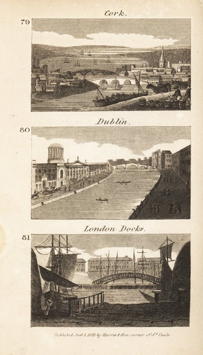 Handelsleute im Regency-Irland und England: Cork, Dublin und London Docks von Isaac Taylor