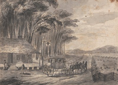 Amerikanischer Bühnenwagen von Isaac Weld