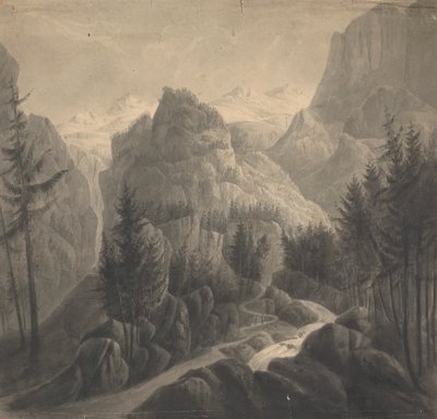 Beginn des Durchgangs/ Richtung Gemmi/ von der Berner Seite von Isaac Weld