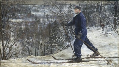 Kliment Woroschilow auf einer Skitour von Isaak Israilevich Brodsky
