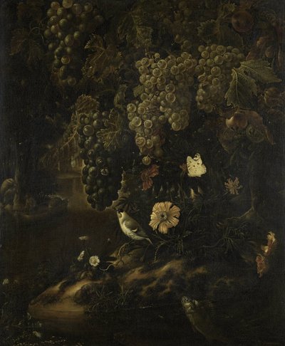 Trauben, Blumen und Tiere von Isac Vromans