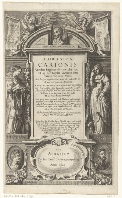 Titelblatt für Chronica Carionis von P. Melanchthon von Isaeck van Aelst